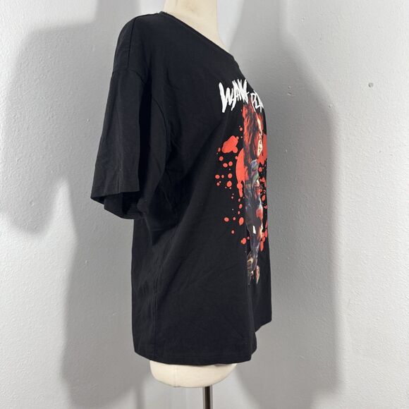 Chucky T Shirt Mens L Blac Wanna Play Graphic Grunge Y2K 90s - Picture 4 of 7